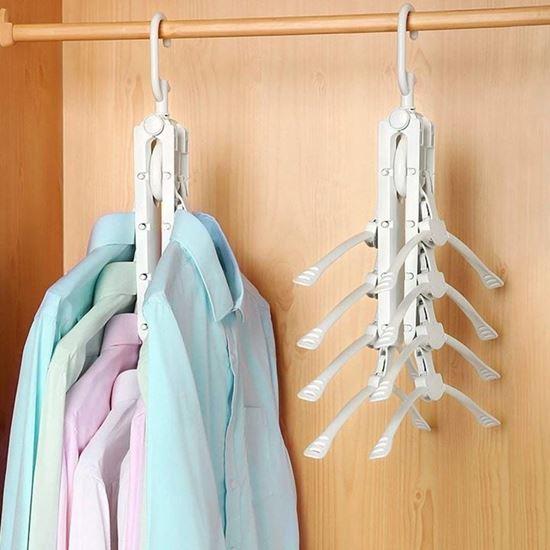 Imaginea din Umeraș multifuncțional și economic pentru dulap cu 8 umerașe