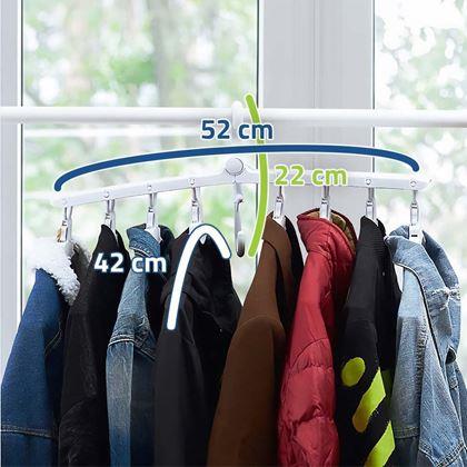 Imaginea din Umeraș multifuncțional și economic pentru dulap cu 8 umerașe