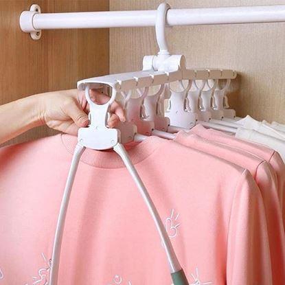 Imaginea Umeraș multifuncțional și economic pentru dulap cu 8 umerașe