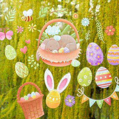 Imaginea Set mare de autocolante de Paște pentru fereastră, 9 coli