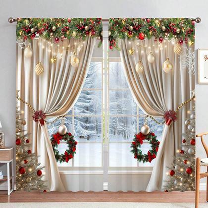 Imaginea din Draperii de Crăciun 2 buc 130x210 cm