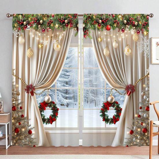 Imaginea din Draperii de Crăciun 2 buc 130x210 cm