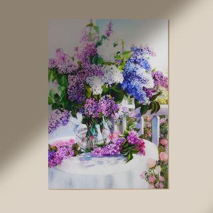 Imaginea din Pictura pe numere, pânză întinsă pe ramă -  liliac