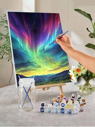 Imaginea Pictura pe numere, pânză întinsă pe ramă