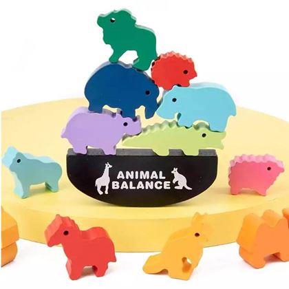 Imaginea din Joc de echilibru din lemn animale