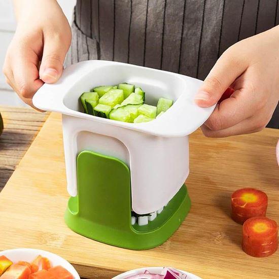 Imaginea din Tocator manual pentru cuburi și cartofi pai