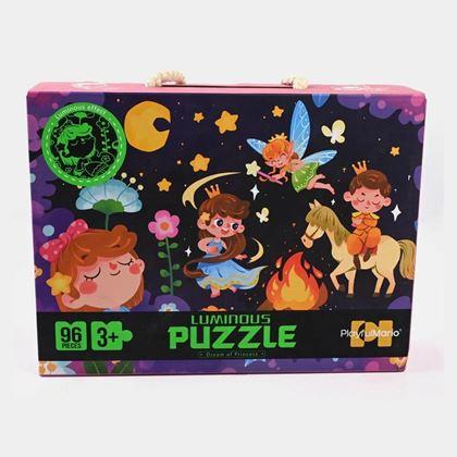 Imaginea din Puzzle pentru copii fosforescente în întuneric, 96 de piese - prințesele