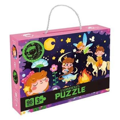 Imaginea din Puzzle pentru copii fosforescente în întuneric, 96 de piese - prințesele