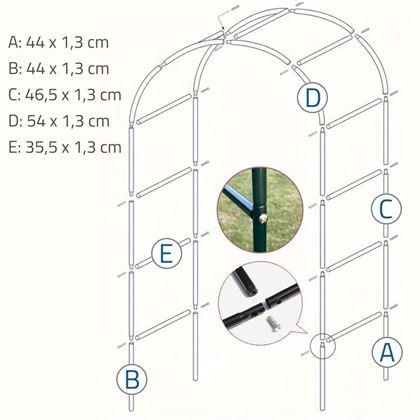 Imaginea din Arc metalic de grădină pentru flori