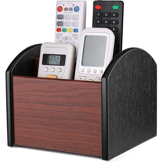 Imaginea din Organizator rotativ din lemn pentru telecomenzi