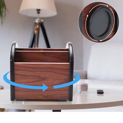Imaginea Organizator rotativ din lemn pentru telecomenzi