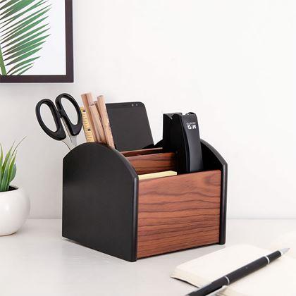 Imaginea din Organizator rotativ din lemn pentru telecomenzi