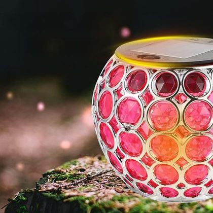 Imaginea din Lampă solară colorată  - roz