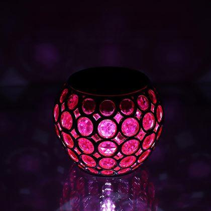 Imaginea din Lampă solară colorată  - roz