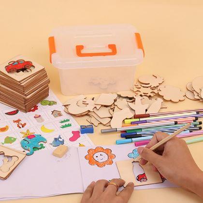 Imaginea din Set din lemn pentru desen, 100 bucăți