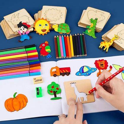 Imaginea din Set din lemn pentru desen, 100 bucăți
