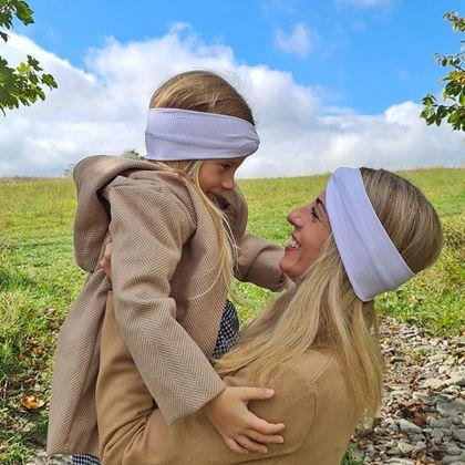 Imaginea din Set 2 bentite - Mama si fiica  -  alb