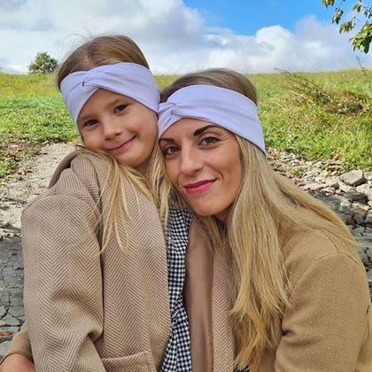 Imaginea din Set 2 bentite - Mama si fiica  -  alb