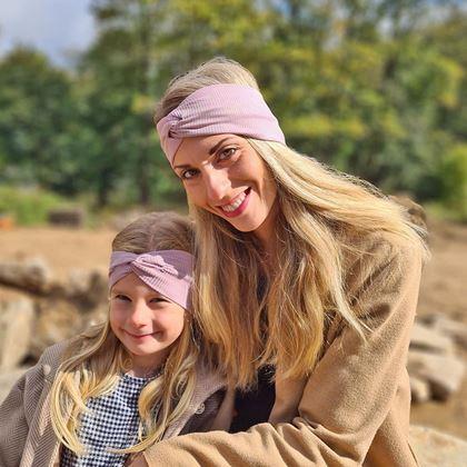 Imaginea din Set 2 bentite - Mama si fiica  -  roz vechi
