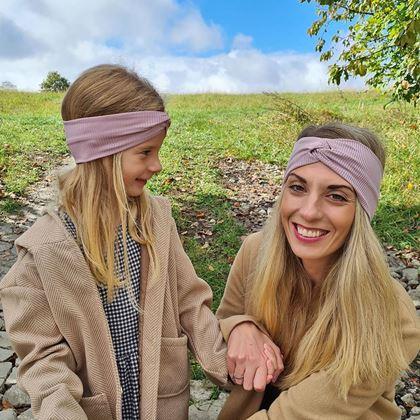 Imaginea din Set 2 bentite - Mama si fiica  -  roz vechi