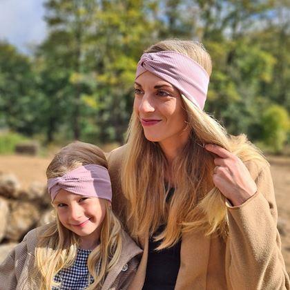 Imaginea din Set 2 bentite - Mama si fiica  -  roz vechi