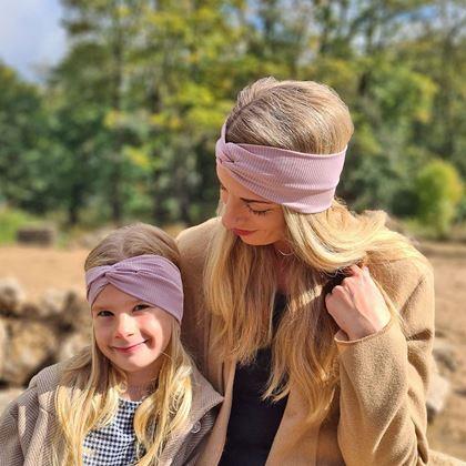 Imaginea din Set 2 bentite - Mama si fiica  -  roz vechi