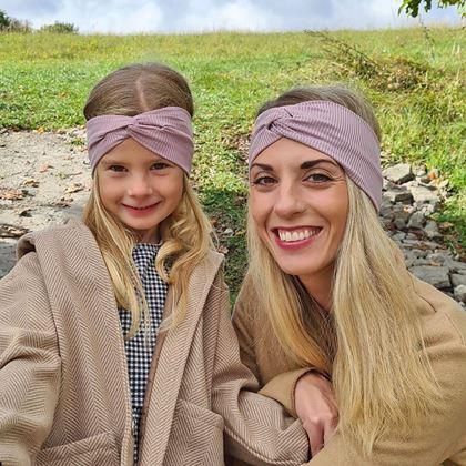 Imaginea din Set 2 bentite - Mama si fiica  -  roz vechi