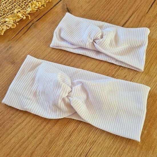 Imaginea din Set 2 bentite - Mama si fiica  -  alb