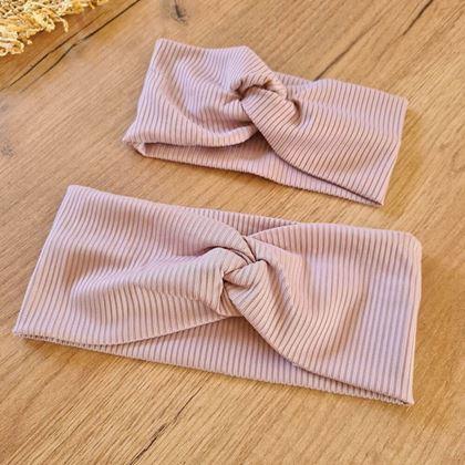 Imaginea din Set 2 bentite - Mama si fiica  -  roz vechi