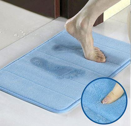Imaginea din Covoraș de baie antiderapant 40 x 60 cm - albastru