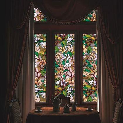 Imaginea din Folie decorativă pentru ferestre  -  mozaic floral