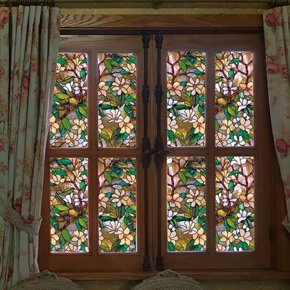 Imaginea din Folie decorativă pentru ferestre  -  mozaic floral