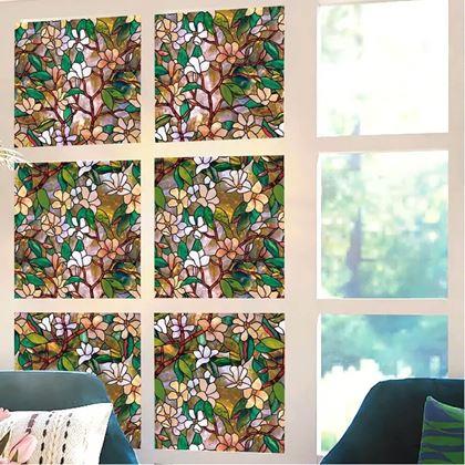 Imaginea din Folie decorativă pentru ferestre  -  mozaic floral