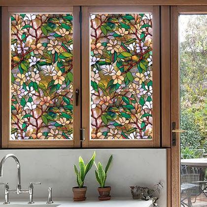 Imaginea din Folie decorativă pentru ferestre  -  mozaic floral