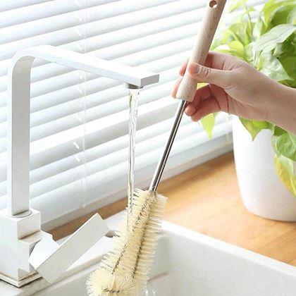 Imaginea din Perie de curățat pentru sticle cu mâner din lemn