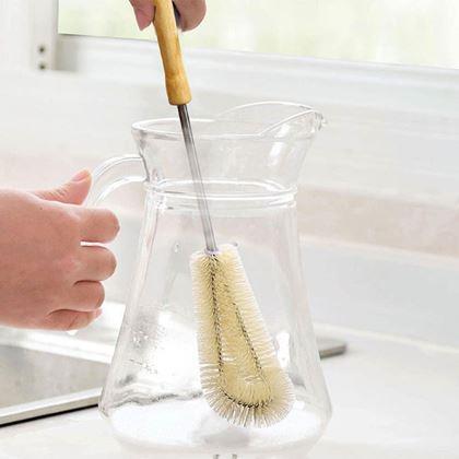 Imaginea din Perie de curățat pentru sticle cu mâner din lemn