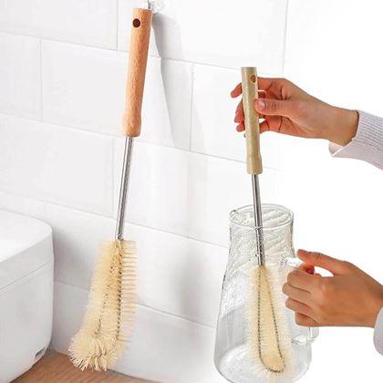 Imaginea din Perie de curățat pentru sticle cu mâner din lemn