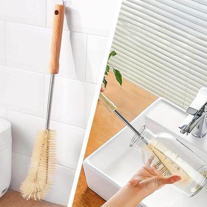 Imaginea din Perie de curățat pentru sticle cu mâner din lemn