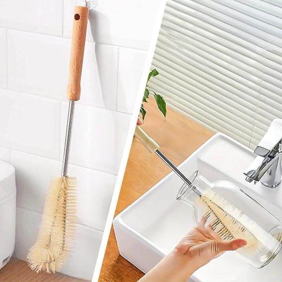Imaginea din Perie de curățat pentru sticle cu mâner din lemn