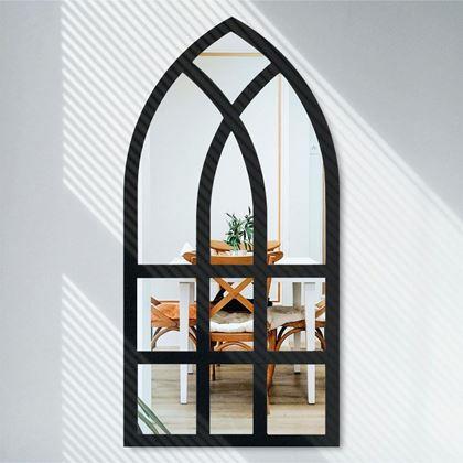 Imaginea din Oglindă de perete autoadezivă în formă de fereastră 44x22 cm