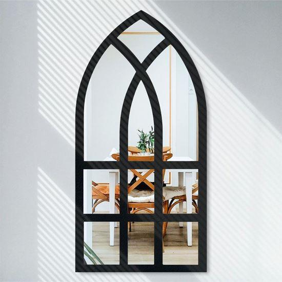 Imaginea din Oglindă de perete autoadezivă în formă de fereastră 44x22 cm