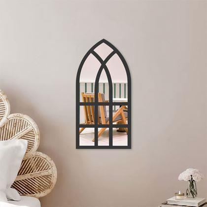 Imaginea din Oglindă de perete autoadezivă în formă de fereastră 44x22 cm