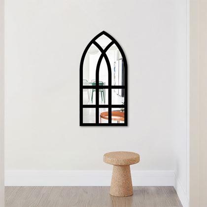Imaginea din Oglindă de perete autoadezivă în formă de fereastră 44x22 cm