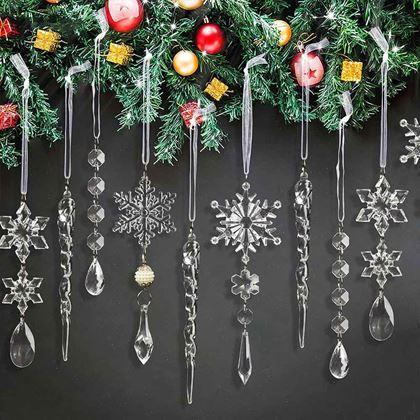 Imaginea din Decorațiuni de Crăciun 5 buc - ornamente de gheață