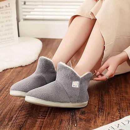 Imaginea Papuci înalți îmblăniți