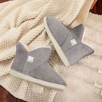 Imaginea Papuci înalți îmblăniți