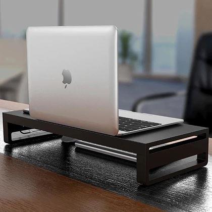 Imaginea din Suport metalic pentru monitor cu porturi USB și încărcare wireless.