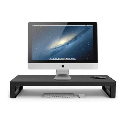 Imaginea din Suport metalic pentru monitor cu porturi USB și încărcare wireless.