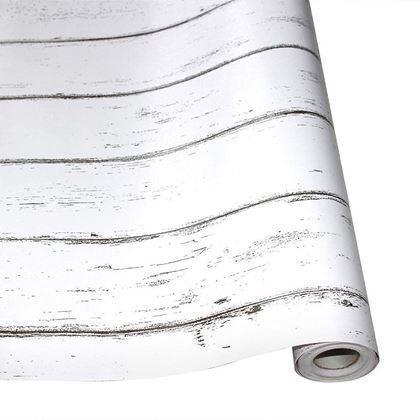 Imaginea din Tapet autoadeziv 200x45 cm - lemn alb