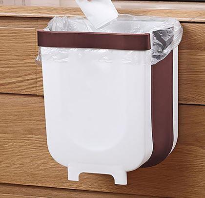 Imaginea din Coș suspendat pliabil pentru ușă - alb-maro